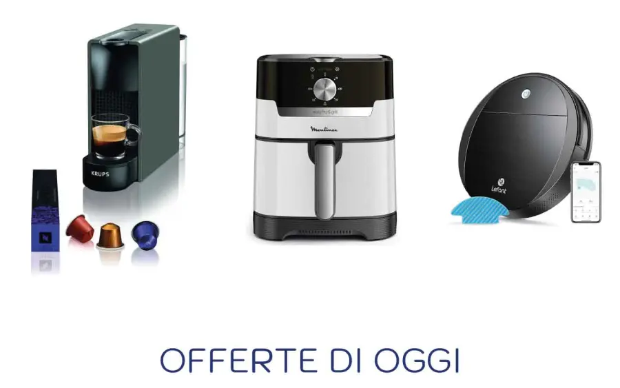 Offerte Amazon 7 Febbraio: Moulinex Fry&Grill, Robot Aspirapolvere Lefant e Nespresso Mini